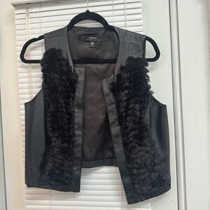 Kensie Black Faux Fur Vest